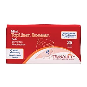 Tranquility TopLiner Disposable Booster Pads with Adhesive Strip, Secure Placement, Extra Absorption, Odor Control…