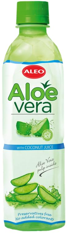 ALEO 0.5L Premium Coconut Aloe Vera Drink   Natural, No Preservatives, No Artificial Colors Superior Taste Award 2025