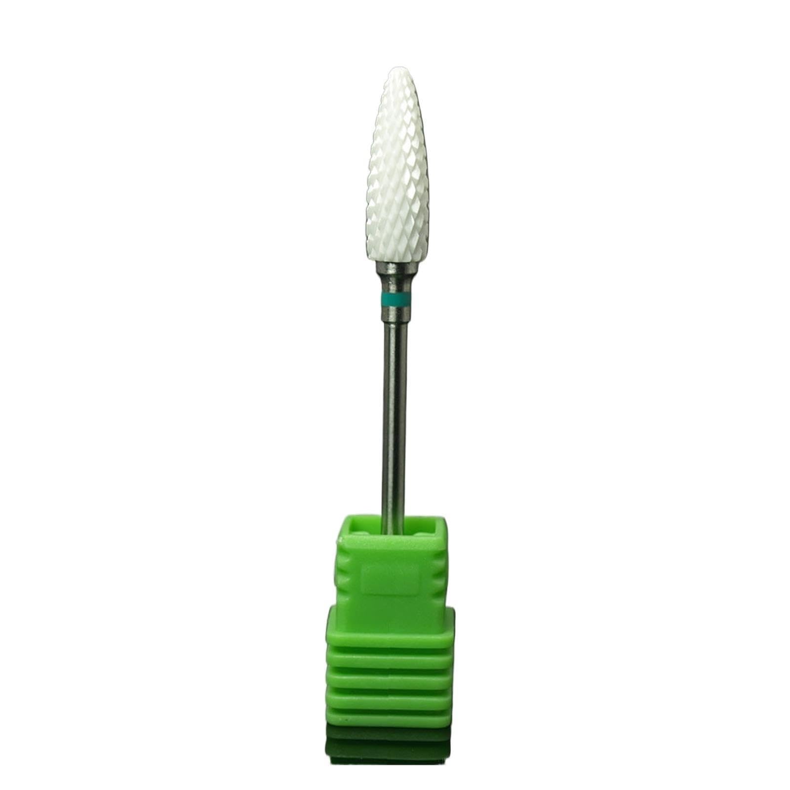 Punta da trapano for unghie in ceramica pulizia con gambo 5 pezzi da 3/32"