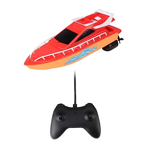 Toddmomy Bateau Télécommandé Rapide en Plastique pour Garçon et Filles Moteur Haute Efficacité, pour Piscines et Présent d'anniversaire, Set Complet Batterie