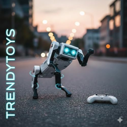 Image of Advanced AI Robot Dog Toy for Kids | Smart Walking & Jumping RC Pet with LED Eyes, Voice Control, Tricks, Dance & Remote | Interactive Rechargeable Robo Puppy for Boys & Girls (Big)