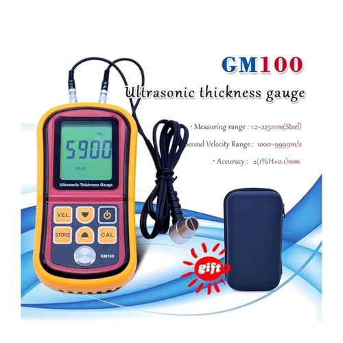 Medidor Digital de Espesor Ultra, Calibrador GM100 para Acero, Rango 1,2-225 mm, Resolución 0,1 mm, Pantalla LCD miniatura 2