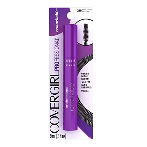 CoverGirl Professional Remarkable Washable Mascara, Black Brown [210] 0.30 oz (Pack of 3)