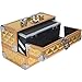 SHANY Chic Makeup Train Case Cosmetic Box Portable Makeup Case Cosmetics Beauty Organizer Jewelry storage with Locks, Multi trays Makeup Storage Box with Makeup Mirror - Golden House