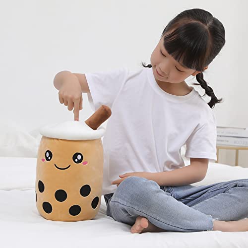 Mmguai 13 Inch Cute Big Boba Tea Plush Soft Hugging Pillow,Large Brown Pearl Milk Tea Stuffed Animals Toy Doll For Kids Birthday,Valentine,Christmas #TOP7