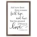 Wengbeauty and Now These Three Remain Faith, Hope and Love. But The Greatest of These is Love.1 Corinthians 13 13 Sign Wood Framed Sign Wall Art Plaque Sign for Home Wall Decor 16 x 20 Inch