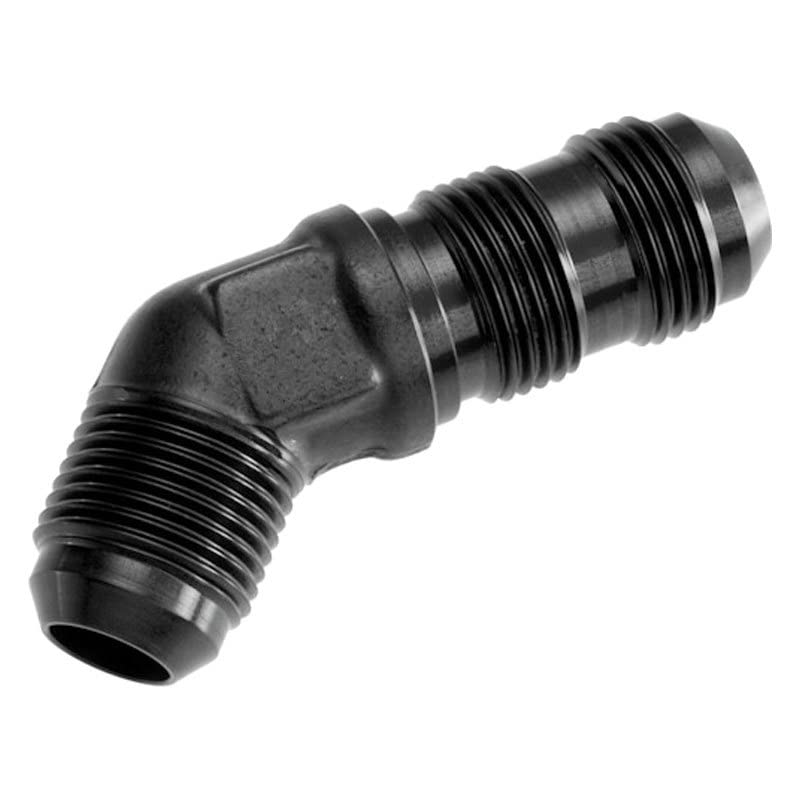08AN 45 deg Male an & JIC Bulkhead Adapters - Black