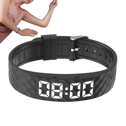 Pulsera de alarma silenciosa – Reloj inteligente con vibración, dispositivo de despertador discreto, diseño antideslizante, ligero y cómodo | Alarma silenciosa portátil para adultos estudiantes voy