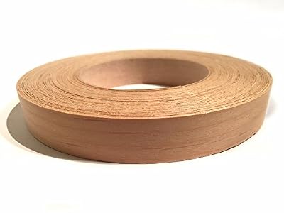 Edge Supply Alder 3/4 inch X 50 ft Roll, Wood Veneer Edge Banding Pre glued, Iron on with Hot Melt Adhesive, Flexible Wood Tape Sanded to Perfection. Easy Application, Made in USA