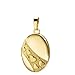 Produktbild Medaillon oval mit Herzen 333 Gold Muttertag Valentinstag Liebe Schmuck Amulett von Haus der Herzen® mit Schmuck-Etui