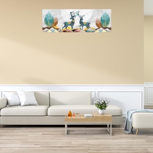 Image of Polyester Printed Air Conditioning Dust Cover Folding Designer Ac Cover For Indoor Split Ac 1.5 Ton (97X 31X 21 Cm ) (Deer)