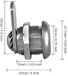 2 pièces de serrure à clé pour armoire, serrure de boîte à outils 5/8" cylindre pour camion, boîte à outils de camion, machine distributrice, tiroir, boîte aux lettres, remplacement de serrure ATM