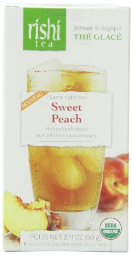 Rishi Tea Organic Sweet Peach Iced Tea, 2.11 Ounces Box