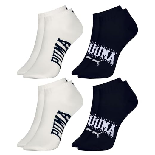 PUMA Kit 4 Pares Meia Sapatilha Cano Curto Esportiva Everyday Masculino Adulto, 2 Off White - 2 Preto, 39-43