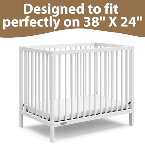Image of Muslin Mini Crib Sheet (38 inchx24 inch), 100% Cotton Cover, Breathable & Soft Mattress Pad, Boho White for Boys Girls(1 Pack)