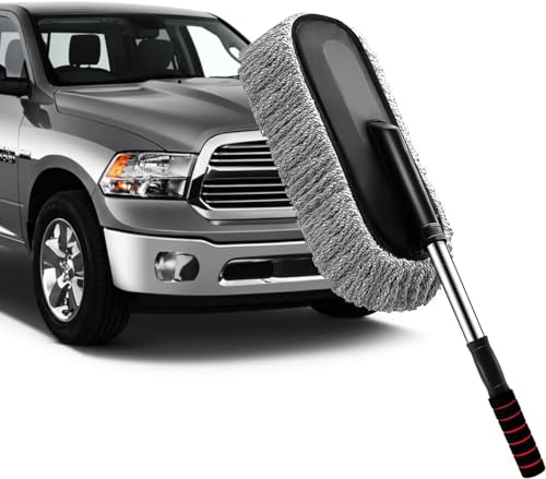 Clorox Microfiber Car Cleaning Soft Brush Ideal As Mop Duster, Washing Brush With Long Handle, Dust Cleaner Car Wash Brush With Handle, Soft Brush Scratch Free, Cleaning Dashboard (Car Duster), 8 Cm