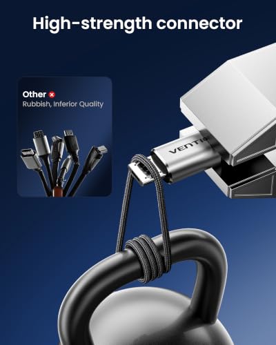 VENTION Cable Micro USB 2m Cable Mando ps4 Cable Cargador ebook Kindle Tejido de Nylon Cable Cargador Android Micro usb - Imagen 5