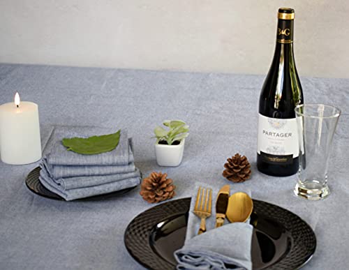 Yourtablecloth Chambray Tablecloth (Blue, 60 X 84 Rectangle/Oblong) #TOP1