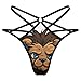 NWTRJ Sexy G-string Thongs for Women Seamless Stretch T-back Thong Underwear No Show Breathable Lion Clip Art Ladies Panties