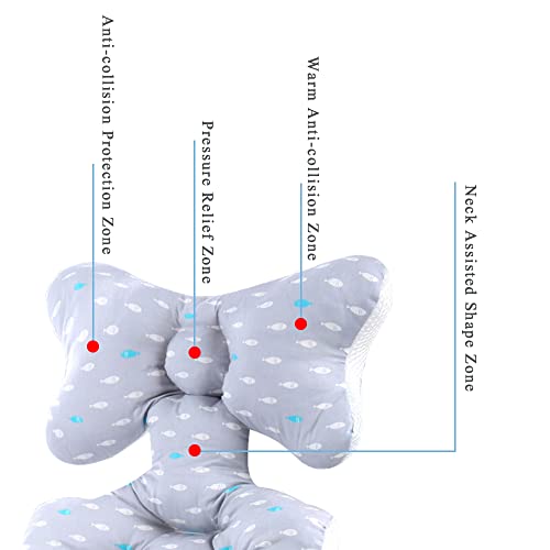 Jitejoe Baby Seat Pad Stroller Liner Universal 3D Air Mesh Breathable Car High Chair Cushion For Infant Soft Padding,Baby Carrier,Pram Non Slip Cushion For Baby Kid Toddler Infants (Blue Whale) #TOP7