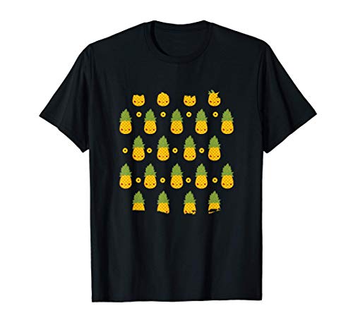 Pineapple Pattern Kawaii Summer Cute Fruit Lover Gifts Camiseta