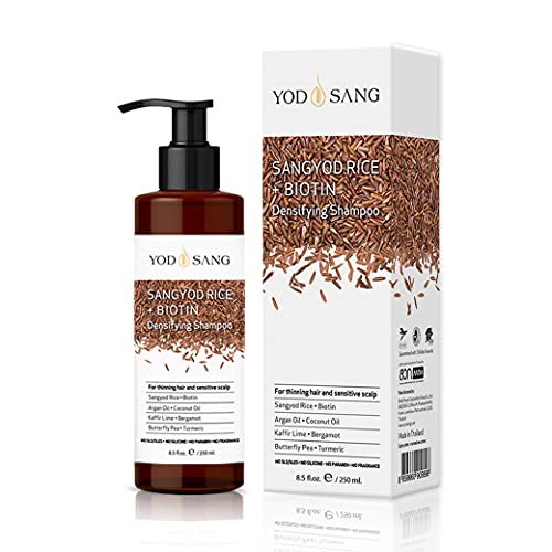 YODSANG Sangyod Rice + Biotin Densifying Shampoo,Anti Hair Fall and Hair Regrowth,Research Proven Results,Natural Alternative to Minoxidil,For Men and Women,8.5 oz,X-Large