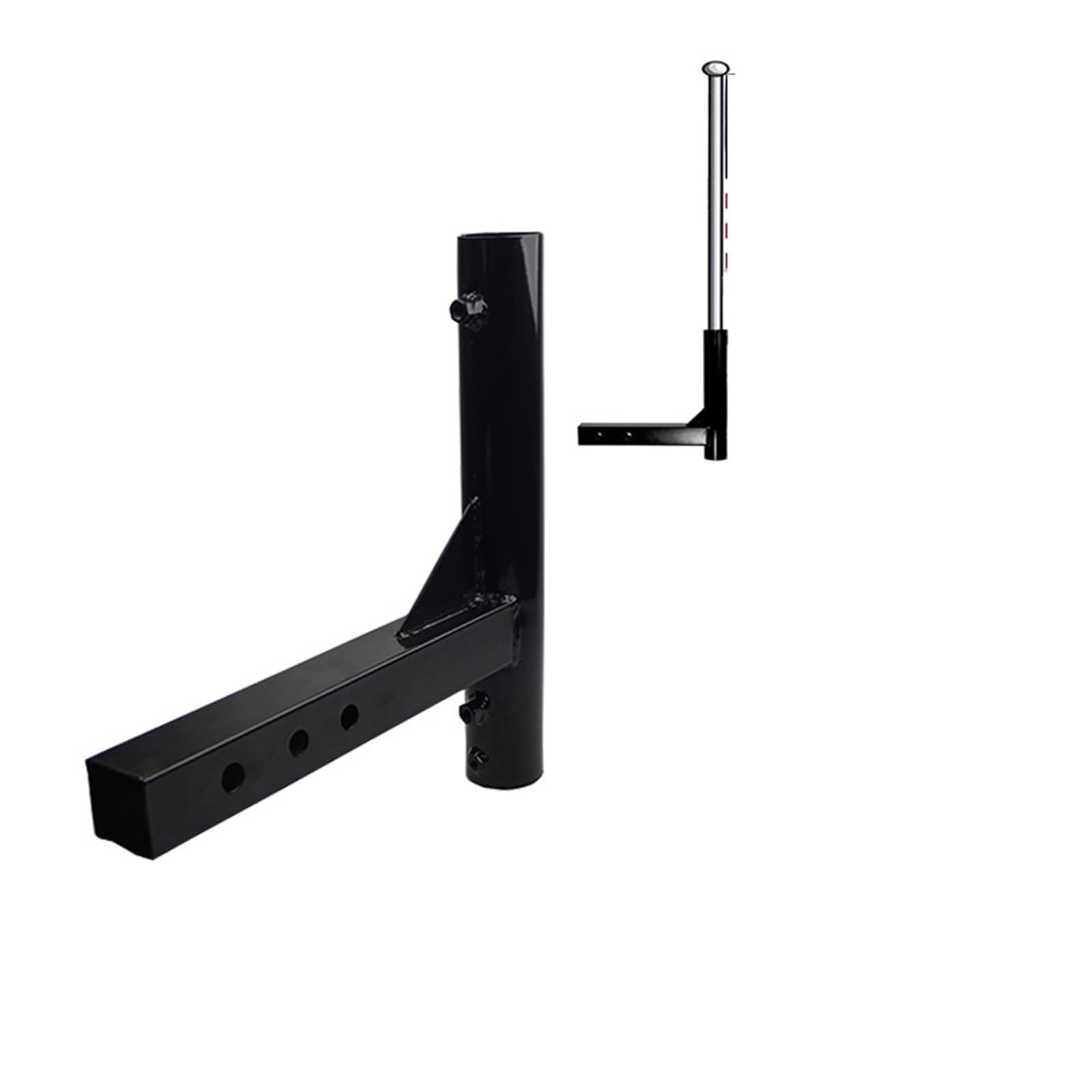 Adjustable Trailer Hitch Hitch Mount Flag Pole Holder Flagpole Universal for Standard Receiver Fit for Truck SUV RV Pickup Towing Mounts, Nero-90 Degrees