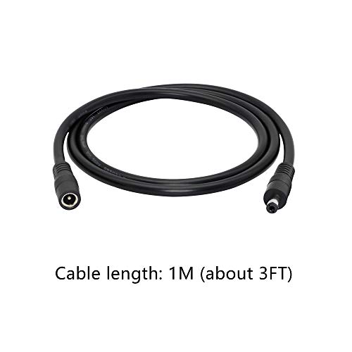 Gintooyun Dc Power Extension Cable，Dc 5.5Mm X 2.1Mm Male To Female Power Adapter Cable，3Ft 18Awg Heavy Duty Cord For 12V Cctv Wireless Ip Camera,Led,Car,More.-2Pcs #TOP7