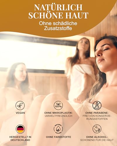 Frankonia BATH & SPA Sauna Salz Peeling Pfefferminze – 400 g Meersalz-Körperpeeling mit Jojobaöl & Vitamin E – Dusch- & Body Scrub für alle Hauttypen – Vegan & ohne Parabene – ohne Microplastik