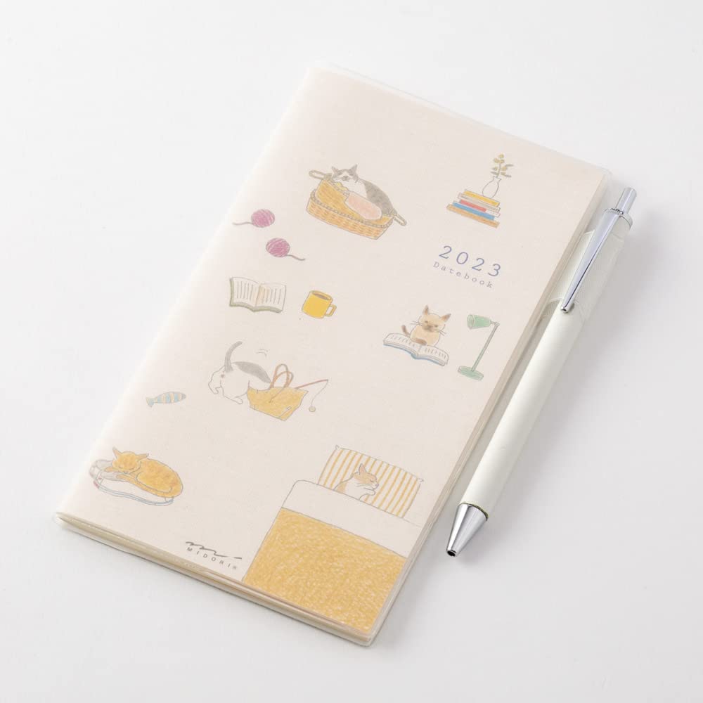 midori様 Amazon.co.jp: Midori Pocket Diary 2023 Slim Monthly Cat