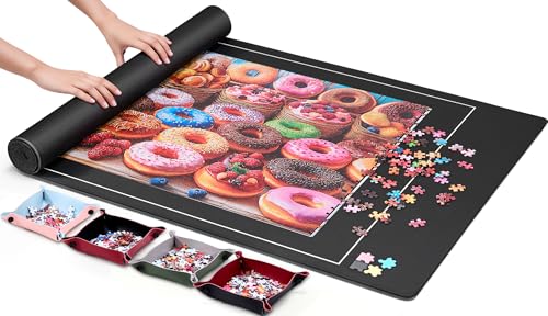 Tapete Puzzle 1500 Piezas – Superficie Lisa de poliéster, Base An...