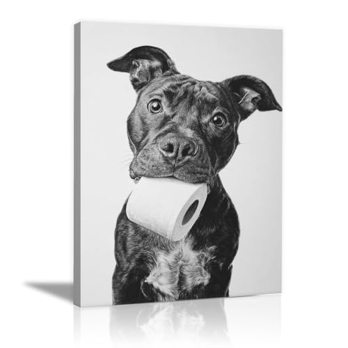 Tableau animaux amusants cadre mural abstrait noir et blanc 40x60