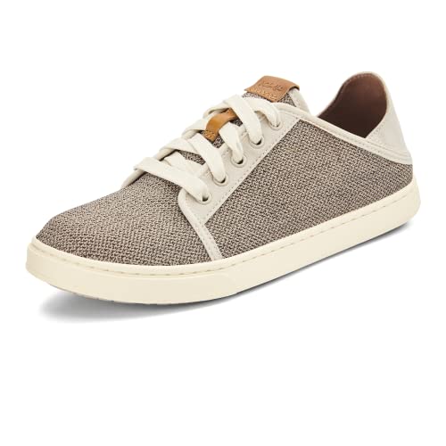 OluKai Pehuea Li Women's Lace-Up Sneakers, Casual Everyday Shoes with Drop-In Heel, Lightweight & Breathable Mesh Design, All-Day Comfort & Support, Tapa/Tapa, 9.5 by OluKai - Used condition - US$95.00