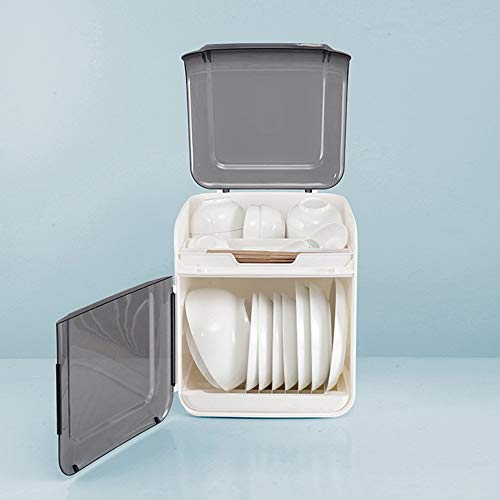 Vaisselle tridimensionnelle en bois massif MU avec égouttoir double couche