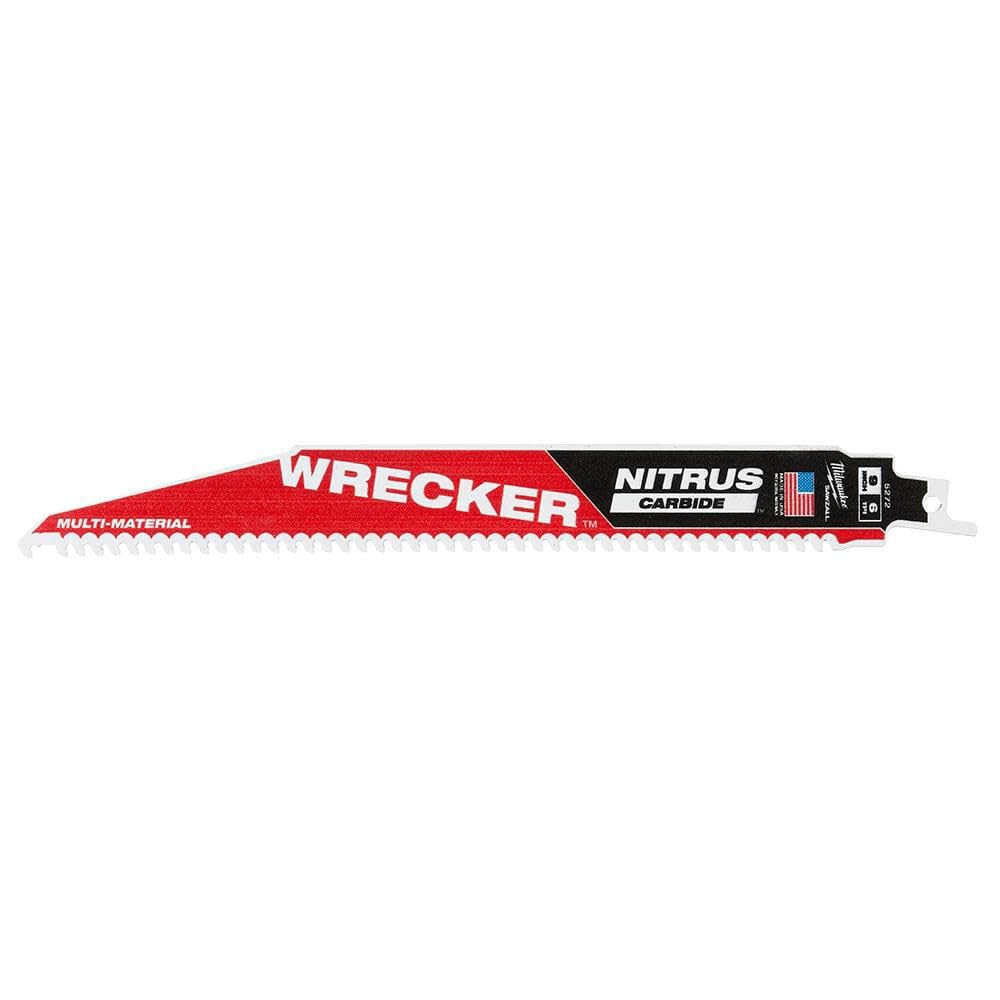 Milwaukee Wrecker 9 in. Nitrus Carbide Reciprocating Saw Blade 6 TPI 3 pk