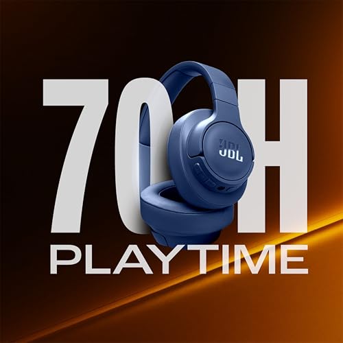 Image of JBL Tune 770NC Wireless Over Ear ANC Headphones with Mic, Upto 70 Hrs Battery, Speed Charge : 5 min Charge Gives up to 3H of Playback, Customized EQ, Google Fast Pair, Dual Pairing, BT 5.3 (Blue)