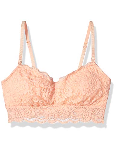 Amazon Brand - Arabella Women's Lace Nursing Bralette, Tropical Peach, Small