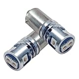 DUSCOKE 12V 24V Super Bright LED Car Light Bulb, 3030 5-SMD 53 57 BA9 BA9S T4W 1891 1895 1889 64111 Auto Interior Replacement Bulbs for Dome Map Glove Box Instrument Panel Courtesy Lights (Red)