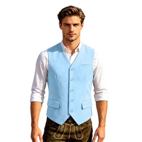 Chaleco tradicional para hombre de ajuste regular e informal estilo vintage para fiestas