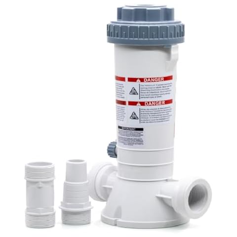WWD POOL CL200 In-Line Pool Automatic Chlorine Feeder Compatible with Hayward CL200 Chlorinator, 4.2 lb Chemical Capacity, Professional Chemical Feeder Easy Installation for Inground Above Ground Pool Cover