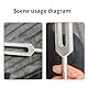 A432 Hz Stimmgabel Set, Stimmgabel Therapie aus Aluminium mit Silikonhammer und Aufbewahrungstasche, Klangtherapie zur Heilung, DNA-Reparatur, Meditation, Stressabbau, Musikinstrument-Tuning