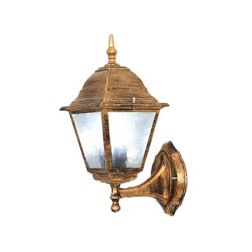Lanterne étanche extérieur sconce luminaires bronze anti-corrosion en verre transparent