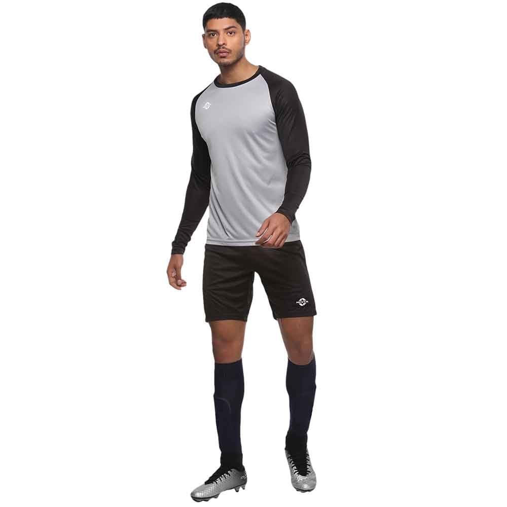 Nivia Men Destroyer Football Jersey Set Full Sleeves (Light Grey/Black,XXL) (B09MQLV891) Amazon Price History, Amazon Price Tracker