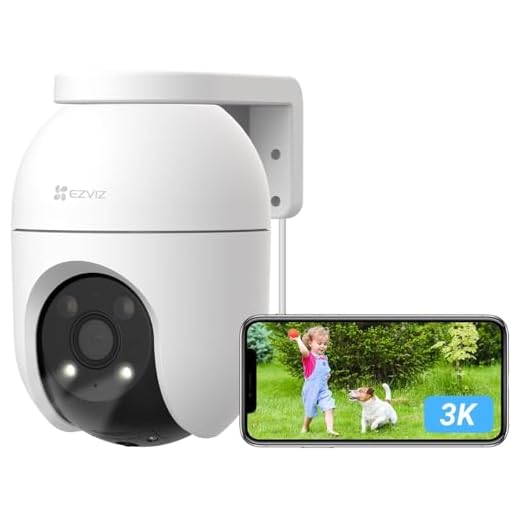 EZVIZ 5MP Pan&Tilt WLAN Kamera, Überwachungskamera Aussen mit Personen-/Fahrzeugerkennung, Zwei-Wege-Audio, Automatischer Verfolgung und Farbnachtsicht, wetterfest und H.265-Videotechnologie, C8c 3K