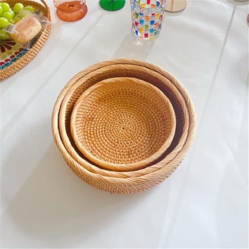 Plateau tissé créatif multifonction pour pain et collations