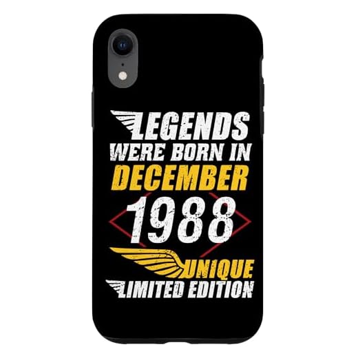 Carcasa para iPhone XR Cumpleaños Diciembre 1988 Edición Limitada Regalo Vintage
