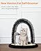 Happi N Pets Cat Self Groomer, Arch Grooming Brush wtih Heavy Duty Woven Sisal Pad, Rubbing Post & Catnip Toy, Cat Face Scratchers Body Massager, Cat Scratchers for Indoor Cats, Black