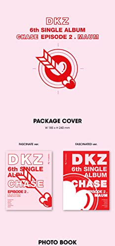 DKZ Chase Episode 2. MAUM 6th Single Album Random Version CD+1p Poster+96p PhotoBook+2p PhotoCard+1p Postcard+1p 4Cut PhotoFilm+1p ID Card+1ea Sticker+Tracking Sealed