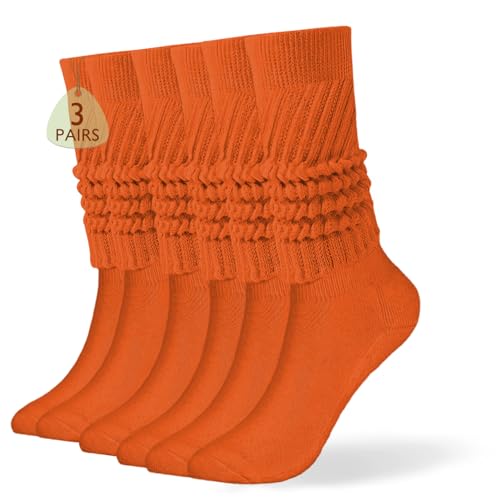 Image of Buauty Slouch Socks for Women, Soft Extra Long Chunky Scrunch Knee High Sock Winter Knit Slouchy Socks Leg Warmmers