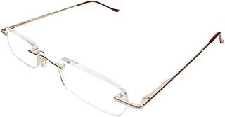 Calabria LT-1 Compact Metal Reading Glasses w/Case 49mm G (Gold) +3.25